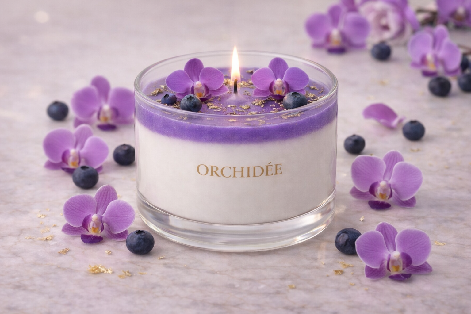 Bougie Myrtille Orchidée